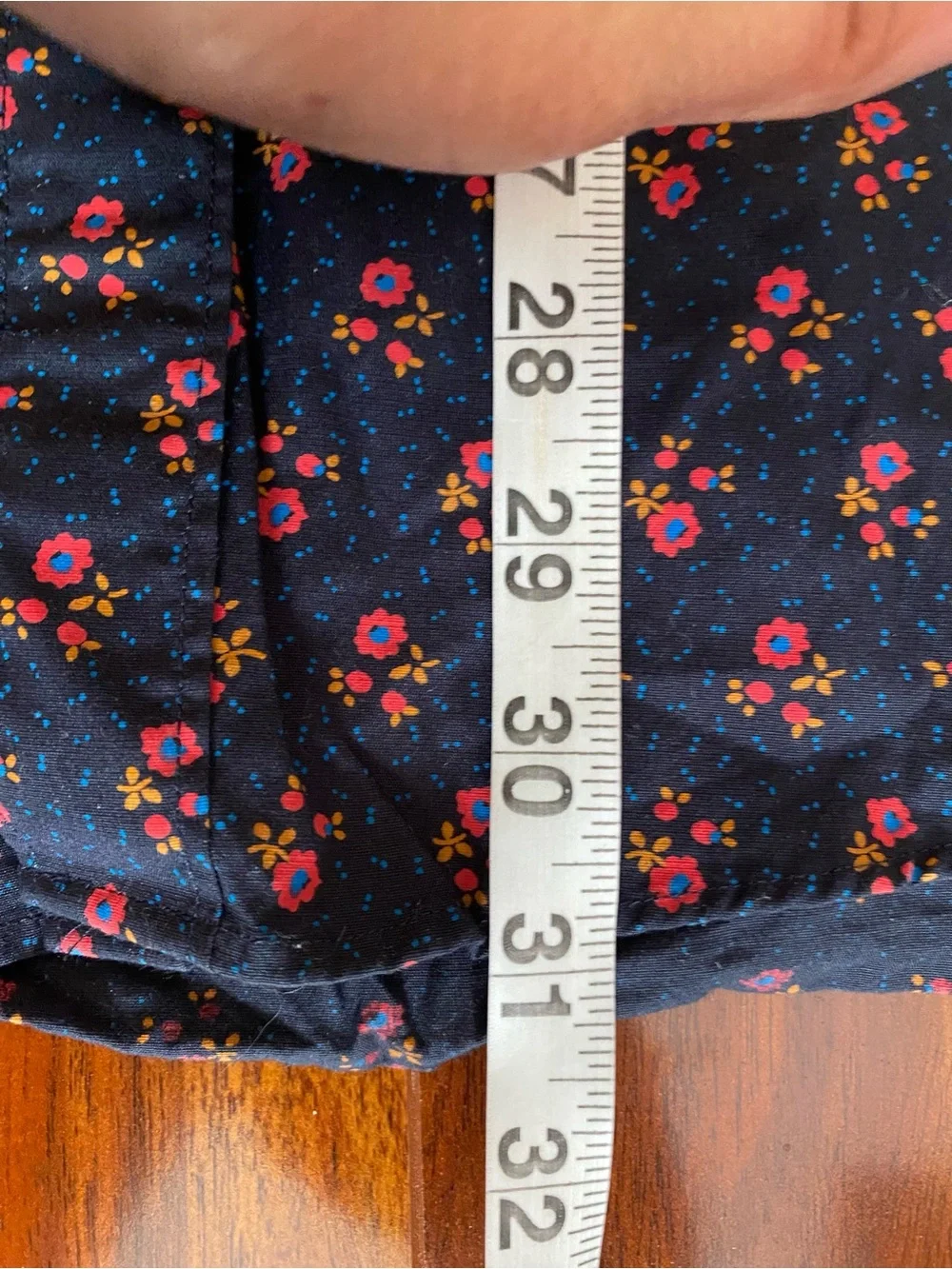 J. Crew Stretch Cotton Navy and red ditsy floral Button-Down Shirt unisex